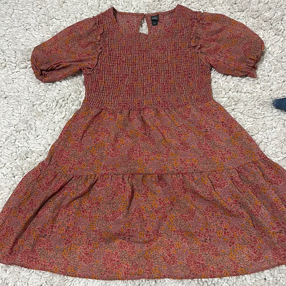 Target, pink floral, dress, puff sleeve